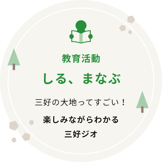 教育活動 しる、まなぶ 「三好の大地ってすごい！楽しみながらわかる三好ジオ」